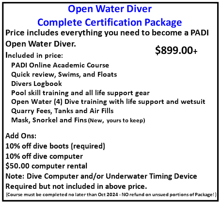 Open Water Civer Complete Certification Package