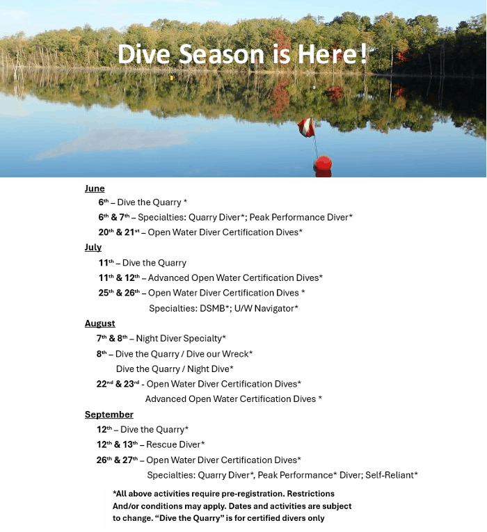Dive Season is Here!